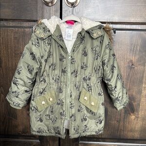 Minnie Mouse jacket with hood, pockets, super cute!